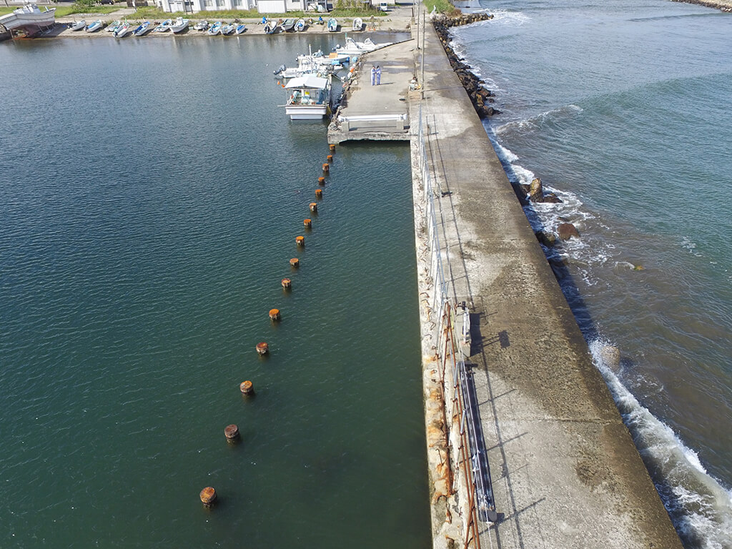 作業写真｜令和2年度 飯田港改修（統合補助）工事（さん橋補修工）