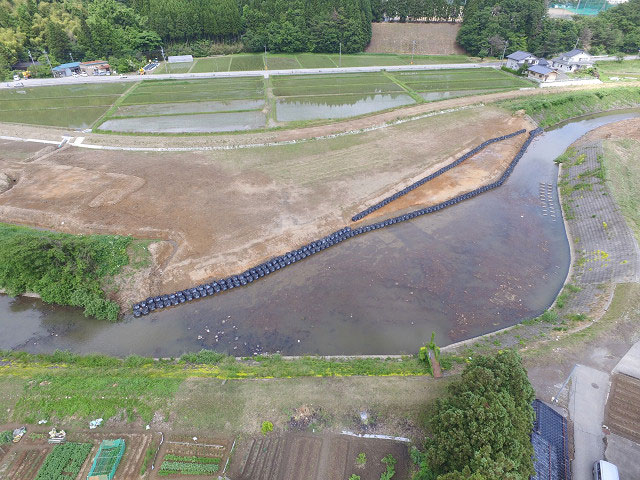 施工写真｜二級河川若山川 広域河川改修工事（河道掘削4工区）